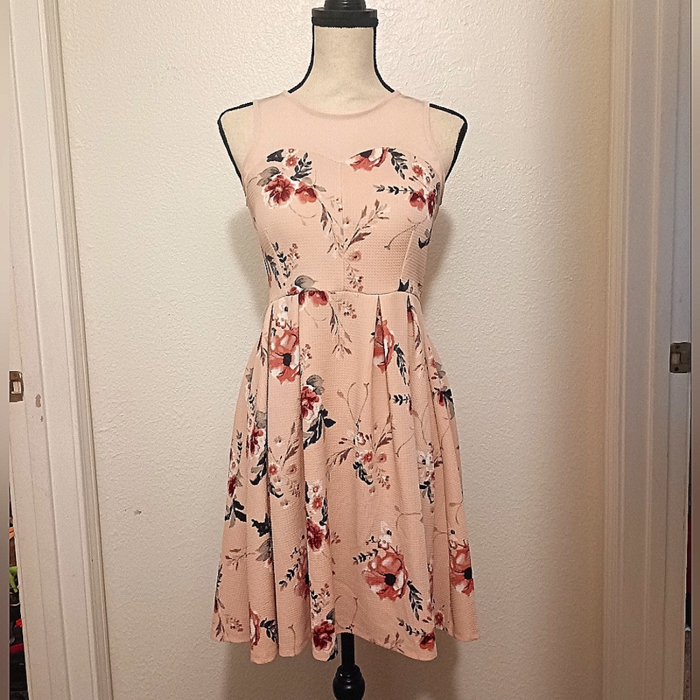 Wishful Park - Pink Floral A-Line Dress